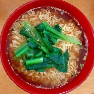 小松菜とごまのしょうゆラーメン